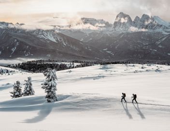 Escursione sull'Alpe di Villandro in inverno